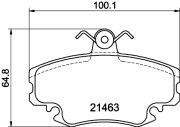 8DB 355 018-131 Sada brzdových destiček, kotoučová brzda HELLA PAGID