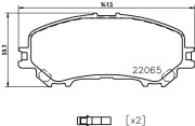 8DB 355 021-861 Sada brzdových destiček, kotoučová brzda HELLA PAGID