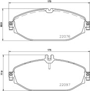 8DB 355 021-921 Sada brzdových destiček, kotoučová brzda HELLA PAGID