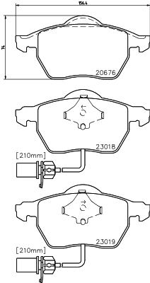 8DB 355 010-731 HELLA PAGID sada brzdových platničiek kotúčovej brzdy 8DB 355 010-731 HELLA PAGID