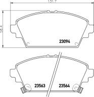 8DB 355 017-171 Sada brzdových destiček, kotoučová brzda HELLA PAGID