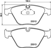 8DB 355 015-391 Sada brzdových destiček, kotoučová brzda HELLA PAGID