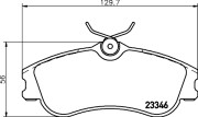 8DB 355 018-541 Sada brzdových destiček, kotoučová brzda HELLA PAGID