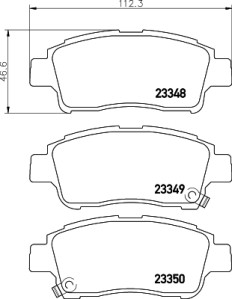 8DB 355 017-071 Sada brzdových destiček, kotoučová brzda HELLA PAGID