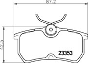 8DB 355 018-411 Sada brzdových destiček, kotoučová brzda HELLA PAGID