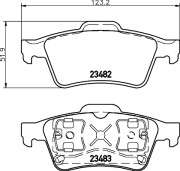 8DB 355 009-121 Sada brzdových destiček, kotoučová brzda HELLA PAGID