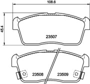 8DB 355 009-631 Sada brzdových destiček, kotoučová brzda HELLA PAGID