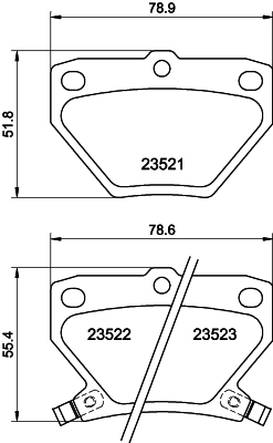 8DB 355 017-221 Sada brzdových destiček, kotoučová brzda HELLA PAGID