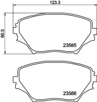 8DB 355 009-741 Sada brzdových destiček, kotoučová brzda HELLA PAGID