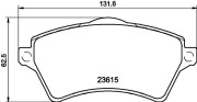 8DB 355 009-761 Sada brzdových destiček, kotoučová brzda HELLA PAGID