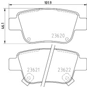 8DB 355 017-331 Sada brzdových destiček, kotoučová brzda HELLA PAGID