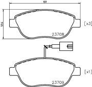 8DB 355 018-831 Sada brzdových destiček, kotoučová brzda HELLA PAGID