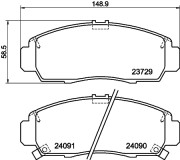 8DB 355 009-771 Sada brzdových destiček, kotoučová brzda HELLA PAGID