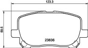 8DB 355 010-221 Sada brzdových destiček, kotoučová brzda HELLA PAGID