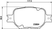 8DB 355 010-201 Sada brzdových destiček, kotoučová brzda HELLA PAGID