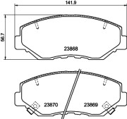 8DB 355 010-231 Sada brzdových destiček, kotoučová brzda HELLA PAGID