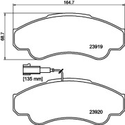 8DB 355 010-401 Sada brzdových destiček, kotoučová brzda HELLA PAGID