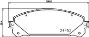 8DB 355 015-461 Sada brzdových destiček, kotoučová brzda HELLA PAGID