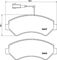 8DB 355 019-901 Sada brzdových destiček, kotoučová brzda HELLA PAGID