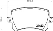 8DB 355 025-331 Sada brzdových destiček, kotoučová brzda HELLA PAGID