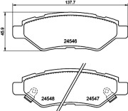 8DB 355 020-011 Sada brzdových destiček, kotoučová brzda HELLA PAGID