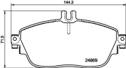 8DB 355 019-721 Sada brzdových destiček, kotoučová brzda HELLA PAGID