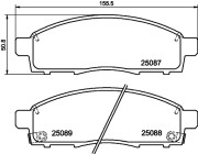 8DB 355 015-321 Sada brzdových destiček, kotoučová brzda HELLA PAGID