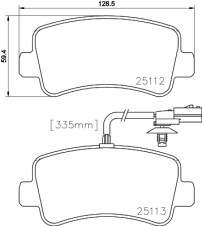 8DB 355 015-301 Sada brzdových destiček, kotoučová brzda HELLA PAGID