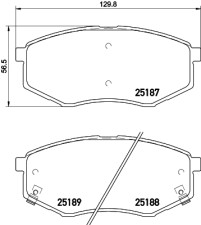 8DB 355 019-791 Sada brzdových destiček, kotoučová brzda HELLA PAGID