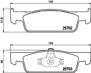 8DB 355 020-801 Sada brzdových destiček, kotoučová brzda HELLA PAGID