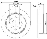 8DD 355 103-111 Brzdový kotouč HELLA PAGID