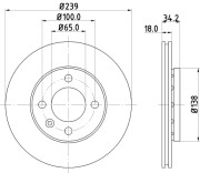 8DD 355 104-211 Brzdový kotouč PRO HELLA PAGID