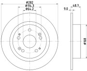 8DD 355 116-521 Brzdový kotouč HELLA PAGID