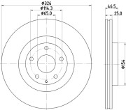 8DD 355 134-771 Brzdový kotouč PRO High Carbon HELLA PAGID