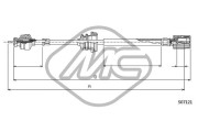 81231 Hřídel tachometru Metalcaucho