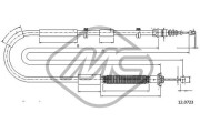 81369 Metalcaucho żażné lanko parkovacej brzdy 81369 Metalcaucho