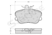 BD S818P Sada brzdových destiček, kotoučová brzda STARLINE