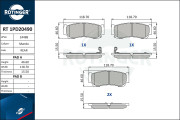 RT 1PD20490 Sada brzdových destiček, kotoučová brzda ROTINGER