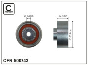 500243 CAFFARO vratná/vodiaca kladka rebrovaného klinového remeňa 500243 CAFFARO