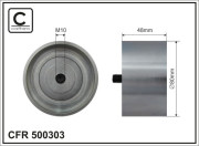 500303 Vratná/vodicí kladka, klínový žebrový řemen CAFFARO