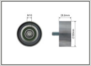 500685 Vratná/vodicí kladka, klínový žebrový řemen CAFFARO