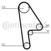 CT1001 Ozubený řemen CONTINENTAL CTAM BR