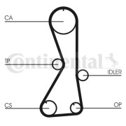 CT1016 CONTINENTAL CTAM BR ozubený remeň CT1016 CONTINENTAL CTAM BR