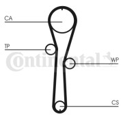 CT1045 Ozubený řemen CONTINENTAL CTAM BR