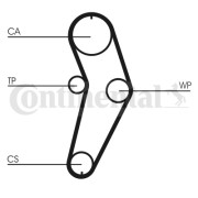 CT709 Ozubený řemen CONTINENTAL CTAM BR