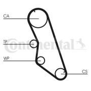 CT754 Ozubený řemen CONTINENTAL CTAM BR