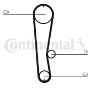 CT936 Ozubený řemen CONTINENTAL CTAM BR