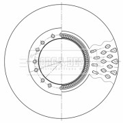 BBD32605 BORG & BECK brzdový kotúč BBD32605 BORG & BECK