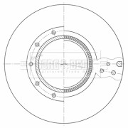BBD32619 BORG & BECK brzdový kotúč BBD32619 BORG & BECK