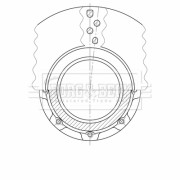 BBD32634 Brzdový kotouč BORG & BECK